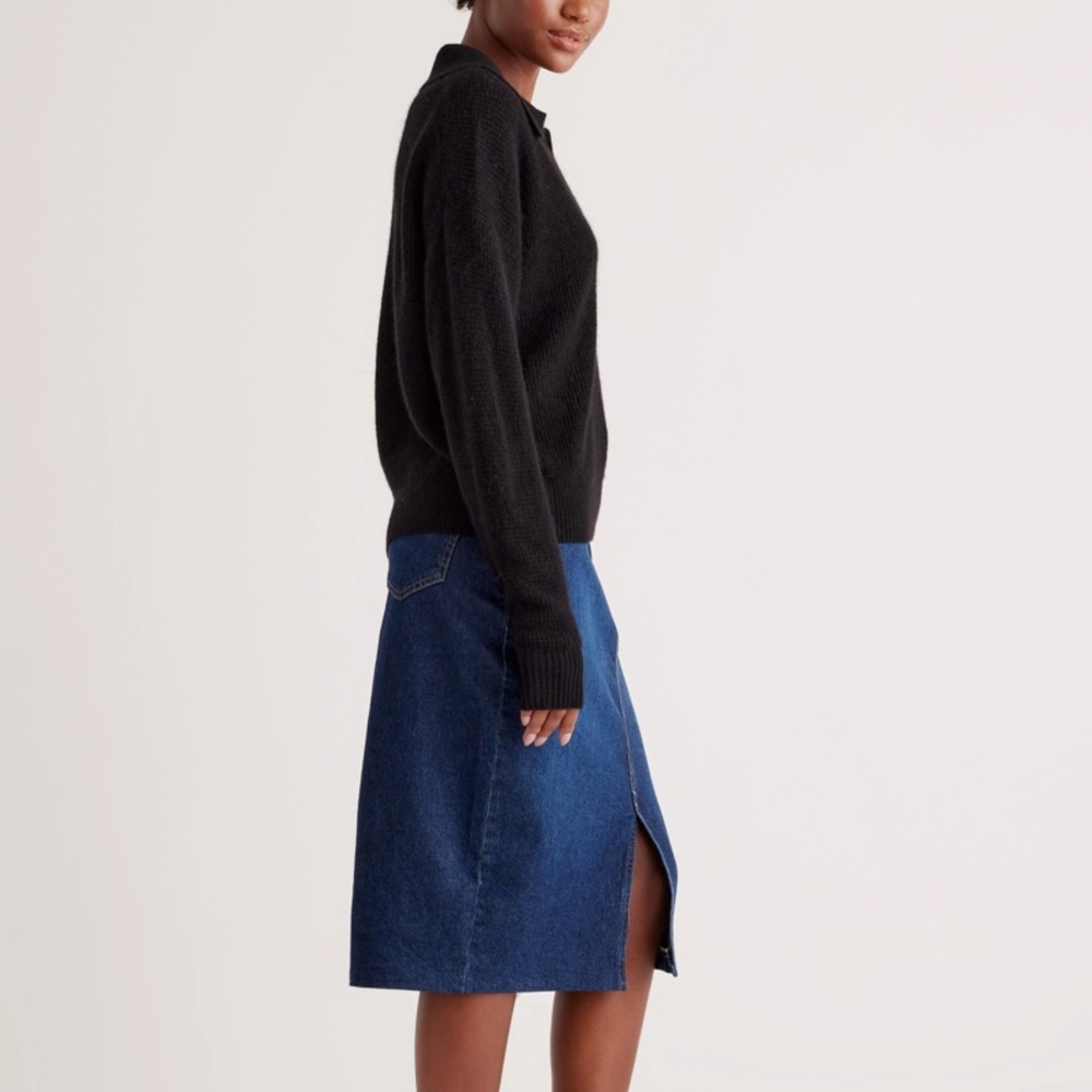 Quince Baby Alpaca-Wool Waffle Stitch Polo
Sweater in Black Size XS - Picture 4 of 7